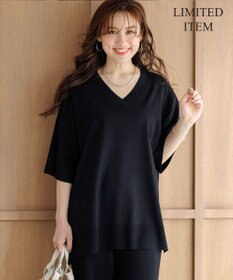 23区 L 【先行予約/WEB&一部店舗限定カラーあり/Lサイズ限定】レーヨンポリエステルストレッチ Vネック ニット