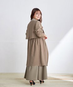 Tiaclasse 【洗える】タックヨーク着流しパフスリ－ブコート