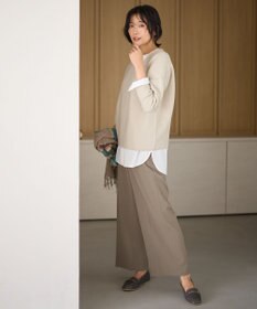 ANY L 【洗濯機可/ウエストゴム/２ＷＡＹストレッチ】ワイドパンツ