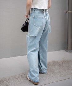 WEGO サイドスリットデニムストレートパンツ