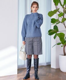 Tiaclasse 【洗える】ピンタックボトルネックニットトップス