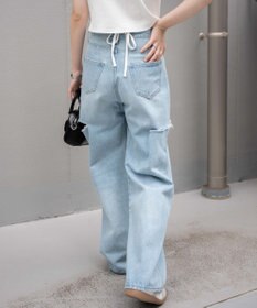 WEGO サイドスリットデニムストレートパンツ