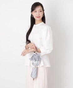 MOONBAT 【遮光/晴雨兼用日傘】POLO RALPH LAUREN(ポロ ラルフローレン) ストライプフリル 折りたたみ傘 楽折 遮熱 UV