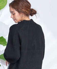 Tiaclasse 【洗える】ピンタックボトルネックニットトップス