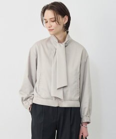 ICB 【先行予約・2WAY】 ダルグロッシーサテン ボウタイ付きブルゾン