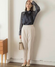 組曲 S 【美シルエット・ストレッチ・シワになりにくい】オシャクロス テーパードパンツ