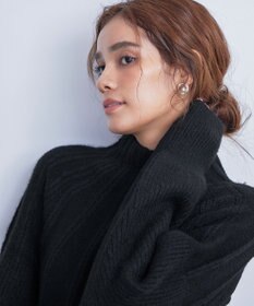 Tiaclasse 【洗える】ピンタックボトルネックニットトップス