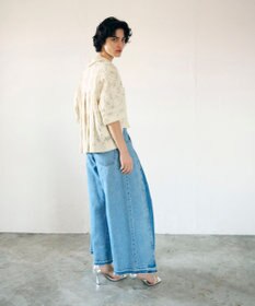 GRACE CONTINENTAL バックタックレースシャツ