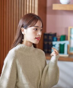 Tiaclasse 【洗える】ピンタックボトルネックニットトップス