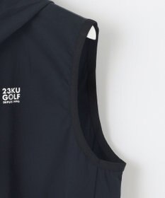 23区GOLF 【MEN】【撥水・ストレッチ】ライトフード ベスト 軽くて蒸れにくい 急な小雨も怖くない
