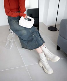 WEGO フロントZIPショートブーツ