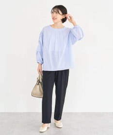 Green Parks イージーケア袖タックブラウス
