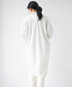 WHITE MAILS 【UNISEX】COTTON PAPER WASHED ポプリンロングシャツ