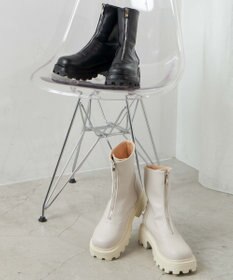 WEGO フロントZIPショートブーツ