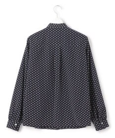 23区 【洗える】ジオメトリックパターン ボウタイ ブラウス