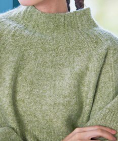 Tiaclasse 【洗える】ピンタックボトルネックニットトップス