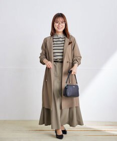 Tiaclasse 【洗える】タックヨーク着流しパフスリ－ブコート