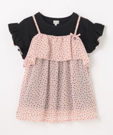 組曲 KIDS 【110-140㎝】ドットキャミ＋TシャツSET