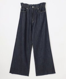 NAVE 【ReNAVE・洗える/軽量】ライトデニム ウエストギャザーパンツ