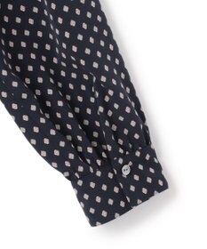 23区 【洗える】ジオメトリックパターン ボウタイ ブラウス