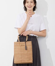 J.PRESS LADIES 【WEB限定・A4サイズ収納可】 マダガスカルラフィア トート バッグ