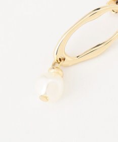 ANY オーバルパールピアス（両耳用）