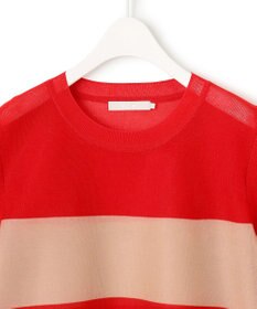 ICB 【洗える】 シアースムースボーダー ニット