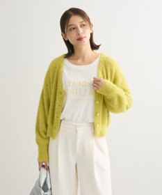 Green Parks ラメシャギーニットカーディガン