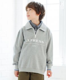 J.PRESS KIDS 【100-130cm】ミニ裏毛 ハーフジップ トレーナー