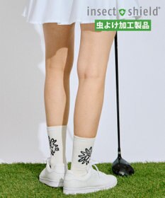 PW CIRCULUS 【虫よけ加工】【WOMEN】サークルロゴ　ミドルソックス  ゴルフ