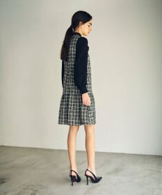 GRACE CONTINENTAL ツイードコンビワンピース