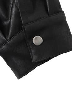 WEGO ヴィンテージライクFレザーブルゾン