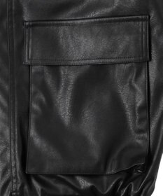 WEGO ヴィンテージライクFレザーブルゾン