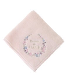 Maison de FLEUR フラワーフレーム刺繍タオルハンカチ