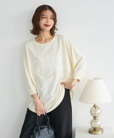 Green Parks ７分袖ミニ裏毛ドルマンロゴプルオーバー