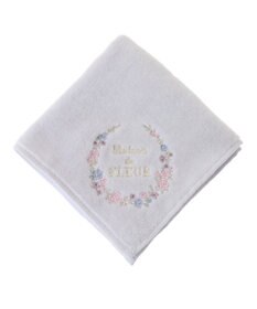 Maison de FLEUR フラワーフレーム刺繍タオルハンカチ
