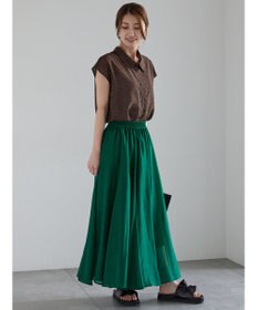 Te chichi シアサッカージオメ柄シャツブラウス