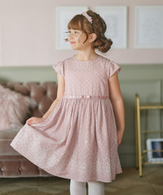 組曲 KIDS 【110-140㎝】ドットシフォン ワンピース