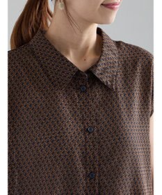 Te chichi シアサッカージオメ柄シャツブラウス