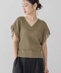 AMERICAN HOLIC 袖フリンジショート丈プルオーバー