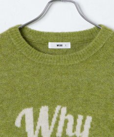 WEGO フラッフィーロゴジャガードニットプルオーバー