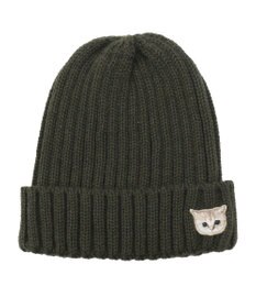MOONBAT 【FUDGE11月号掲載】PAUL & JOE ACCESSOIRES ヌネット刺繍ワッペン付リブニット帽