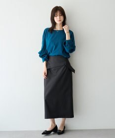 YECCA VECCA タックリボンナロースカート