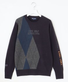 23区GOLF 【MEN】【ウォッシャブル】ウールブレンド アーガイル ニット