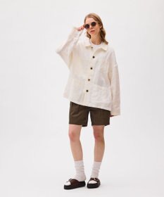 LENO FRENCH WORK HEVY LINEN COVER ALL《UNISEX》 カバーオールリネンジャケット