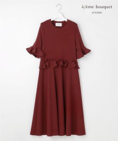 自由区 【カトリエムブーケ】Ruche フリルディテールニットドレス