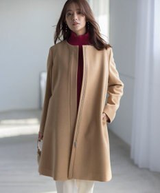 組曲 【WEB限定】ウールモッサ フーデットロングコート