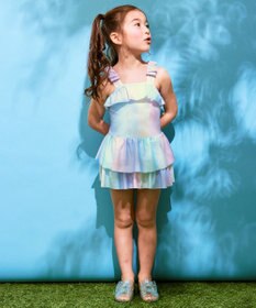 ANY KIDS 総柄 フリル ワンピース 水着