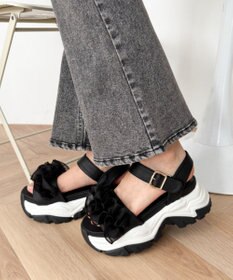 WEGO フリルスポーツ厚底サンダル