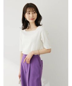 Green Parks 前後２ｗａｙリブ５分袖プルオーバー